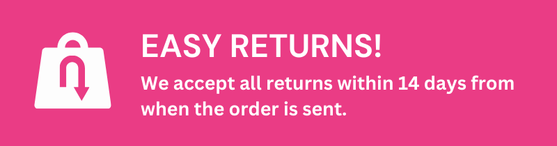 We accept all returns within 14 days from when the order is sent.